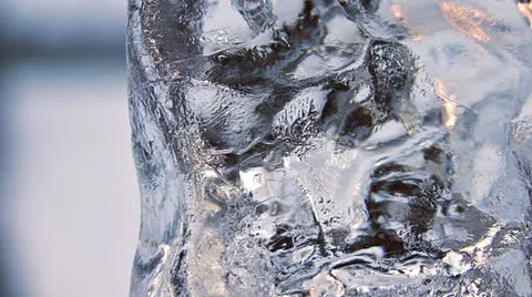 Crystal Glacier Ice Rotating Close Video stock 10832230