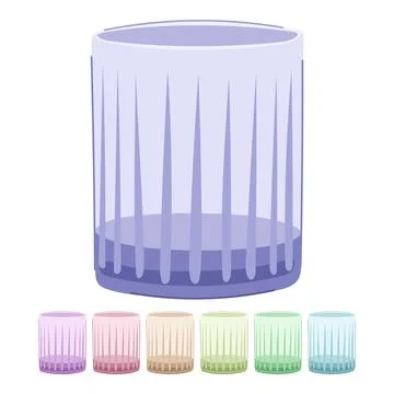 Crystal glass cup vector cartoon graphic Stock Illustration