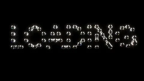 Crystal glass water text loading able to loop endless Stock Footage 312322362