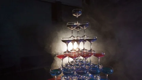 Crystal glasses Stock Footage 128197231