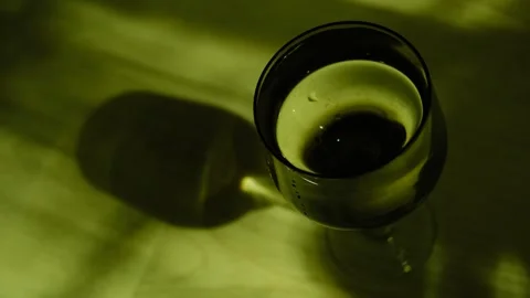 Crystal glassware with high contrast light. Night. Cocktail party. Dynamic .. Stock Footage 337689574
