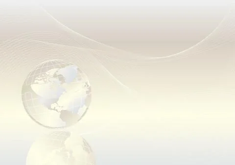 Crystal globe shiny background, vector illustration Stock Illustration