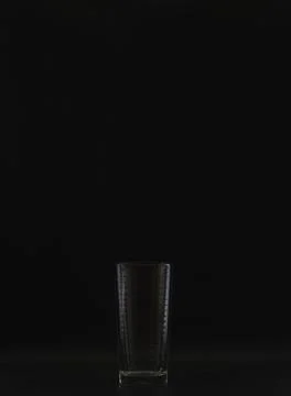 Crystal goblet on black background Stock Photos