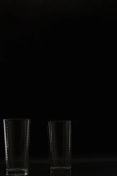 Crystal goblet on black background Stock Photos