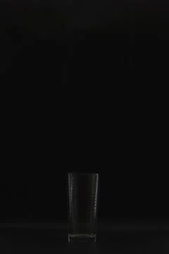 Crystal goblet on black background Stock Photos