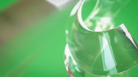 The Crystal on green for Abstract Background  3d Rendering. 写真素材