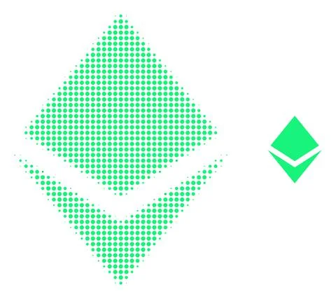 Crystal Halftone Dot Icon Illustrazione stock