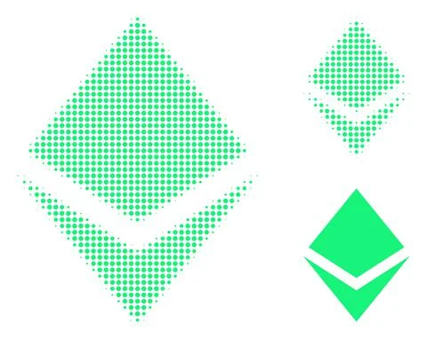 Crystal Halftone Dotted Icon Illustrazione stock