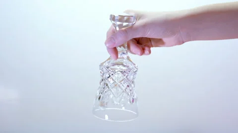 Crystal hand bell on a white background Stock Footage 47233181