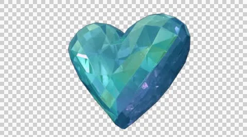 Crystal Heart blue loop 스톡 동영상 46753579