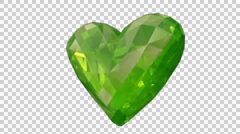 Crystal Heart green loop 스톡 동영상 46753566