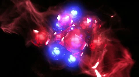 Crystal Hedron Pulse Cluster Stock Footage 47837189