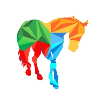 Crystal horse Stock Illustration