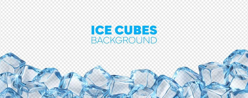 Crystal ice block cubes frame background border イラスト素材
