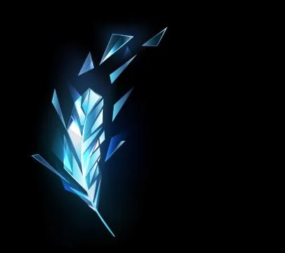 Crystal ice feather Stock Illustration