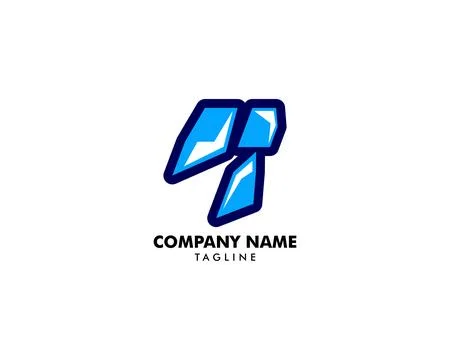Crystal Ice Logo Vector Icon Stock Illustration