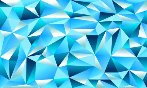 Crystal Ice Low Poly Art Vector Graphic Background Stock Illustration