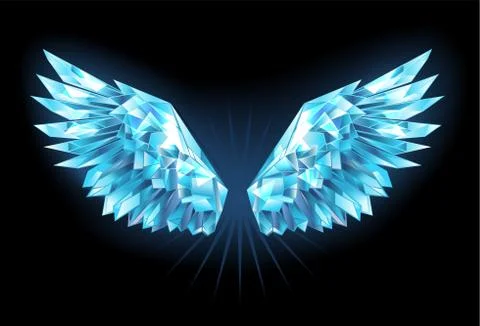 Crystal ice wings Stock Illustration