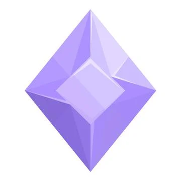 Crystal icon cartoon vector. Stone gem Illustrazione stock