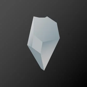 Crystal. Isolated object. Vector illustration. Flat style. Gemstone. Stock Illustration