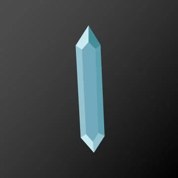 Crystal. Isolated object. Vector illustration. Flat style. Gemstone. Stock Illustration