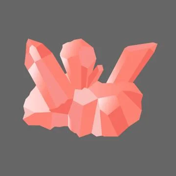 Crystal. Isolated object. Vector illustration. Flat style. Gemstone. Stock Illustration