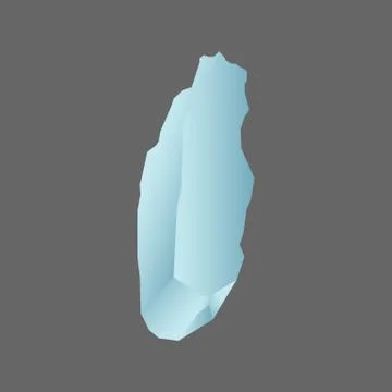 Crystal. Isolated object. Vector illustration. Flat style. Gemstone. Stock Illustration