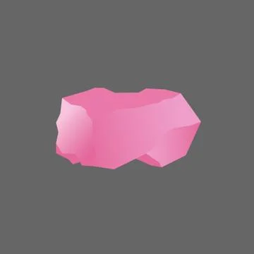 Crystal. Isolated object. Vector illustration. Flat style. Gemstone. Stock Illustration