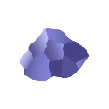 Crystal. Isolated object. Vector illustration. Flat style. Gemstone. Stock Illustration