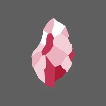 Crystal. Isolated object. Vector illustration. Flat style. Gemstone. Stock Illustration