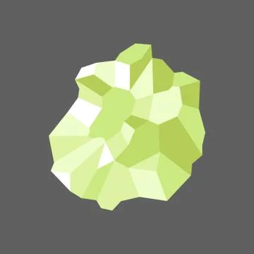 Crystal. Isolated object. Vector illustration. Flat style. Gemstone. Stock Illustration