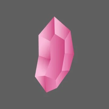 Crystal. Isolated object. Vector illustration. Flat style. Gemstone. Stock Illustration