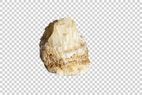 Crystal isolated, side view. Horizontal Stock Photos