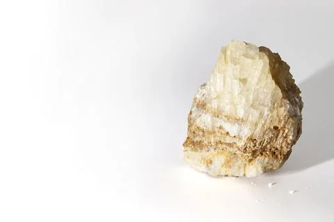 Crystal isolated on white background, side view. Horizontal 스톡 사진