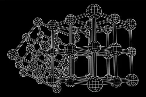 Crystal lattice molecule grid Illustrazione stock
