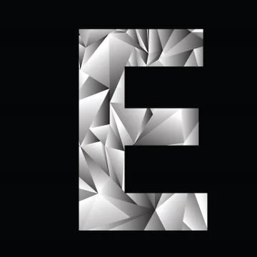 Crystal letter  e Ilustração Stock