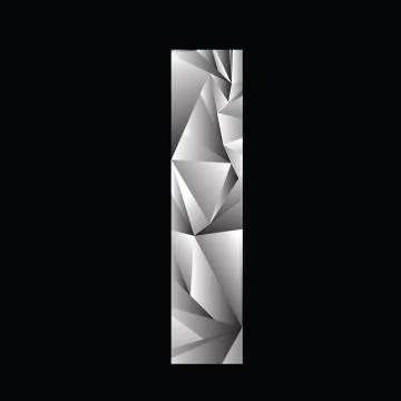 Crystal letter  i Ilustração Stock