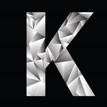 Crystal letter  k Ilustração Stock