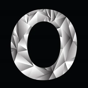 Crystal letter  o Ilustração Stock