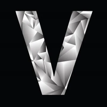 Crystal letter  v Ilustração Stock