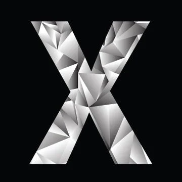 Crystal letter  x Ilustração Stock
