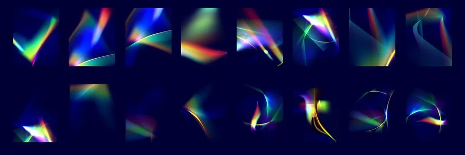 Crystal light glasses effect sparkle prism glare reflection effect. Banner .. Stock Illustration