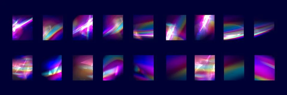 Crystal light glasses effect sparkle prism glare reflection effect. Banner .. Stock Illustration