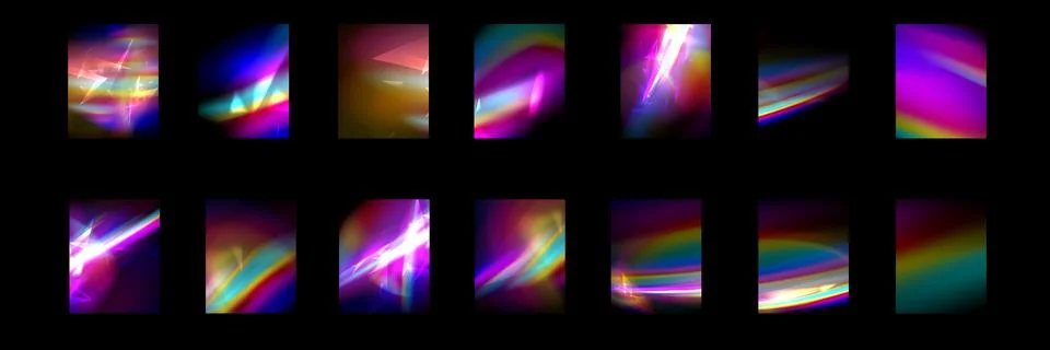 Crystal light glasses effect sparkle prism glare reflection effect. Banner .. Stock Illustration