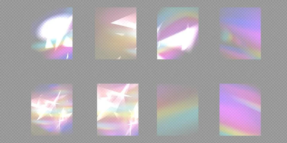 Crystal light glasses effect sparkle prism glare reflection effect. Banner Stock Illustration