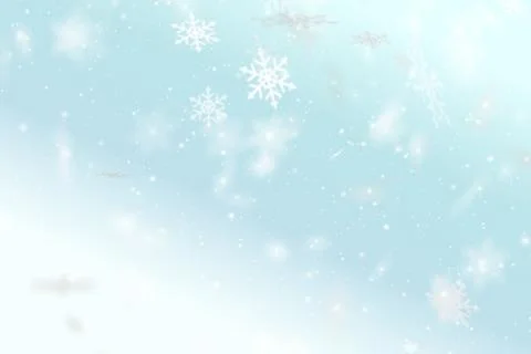 Crystal Light Gradient with Falling Snowflakes Stock Illustration