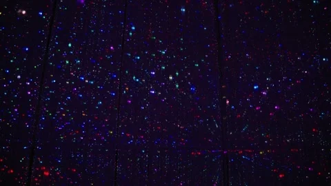 Crystal Light Matrix Display in High Tech Museum in Tokyo Japan 4k Video stock 262299785