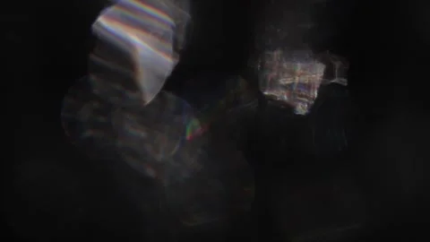 Crystal light ring emanating from a seven-color prism glass shining 動画素材 318776627