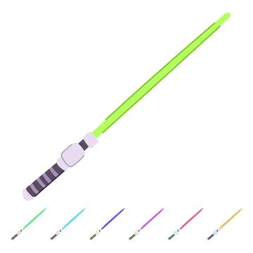 Crystal light saber vector cartoon graphic Stock Illustration