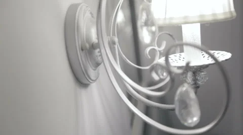Crystal light on the wall. Stock Footage 58116835